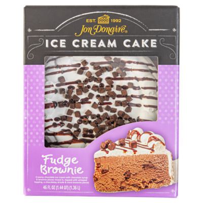 Jon Donaire Fudge Brownie Ice Cream Cake, 46 fl oz
