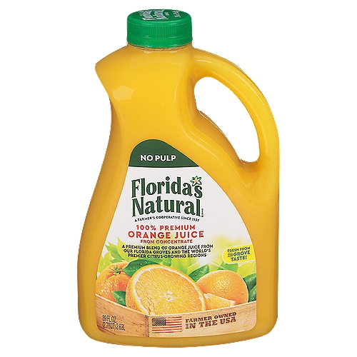 Florida's Natural No Pulp Orange Juice, 2.63 L
100% Premium Florida Orange Juice