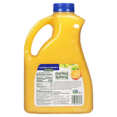 Natural orange outlet juice calories