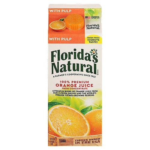 Florida's Natural Some Pulp Orange Juice, 52 fl oz
100% Premium Florida Orange Juice