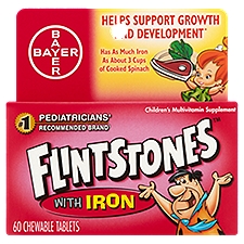Bayer Flintstones Chewable Tablets with Iron, 60 count
