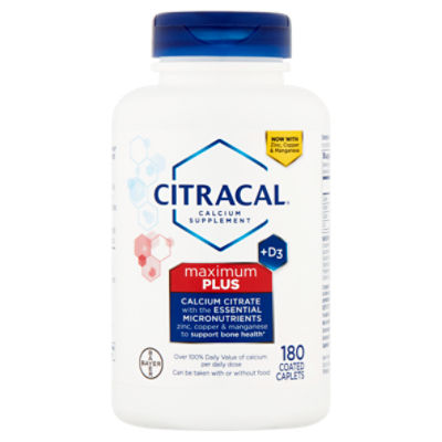 Citracal Maximum Plus +D3 Calcium Supplement, 180 count