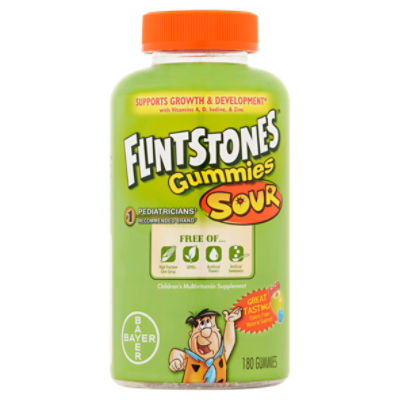 Flintstones Sour Multivitamin Gummies, 180 count