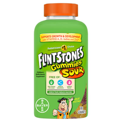 Flintstones Sour Multivitamin Gummies, 180 count
