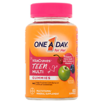 One A Day VitaCraves Teen Multi Gummies for Her, 60 count