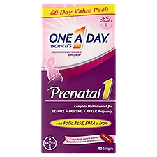 One A Day Women's Prenatal 1 Softgels 60 Day Value Pack, 60 count