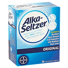 Alka-Seltzer Original, Effervescent Tablets, 36 Each