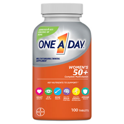 One A Day Women's 50+ Complete Multivitamin/Multimineral Supplement ...