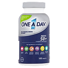 One A Day Men's 50+ Complete Multivitamin/Multimineral Supplement, 100 count