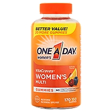 One A Day VitaCraves Women's Multi Gummies, 170 count, 170 Each