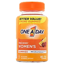 One A Day VitaCraves Women's Gummies, 80 count, 70 Each