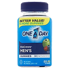 One A Day VitaCraves Men's Gummies, 80 count