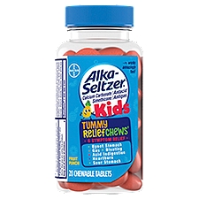 Alka-Seltzer Kids Tummy ReliefChews Fruit Punch Chewable Tablets, 28 count