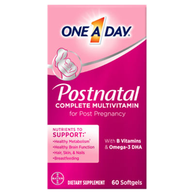 One A Day Postnatal Complete Multivitamin for Post Pregnancy Dietary Supplement, 60 count