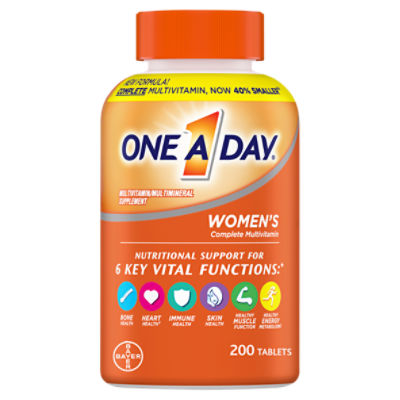 One A Day Women's Complete Multivitamin/Multimineral Supplement, 200 count, 200 Each