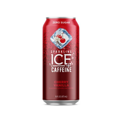 Sparkling Ice Caffeine Zero Sugar Cherry Vanilla Flavored Sparkling Water, 16 fl oz