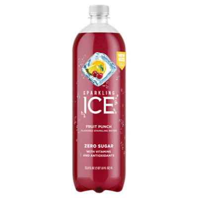 Sparkling Ice Fruit Punch Flavored Sparkling Water, 33.8 fl oz