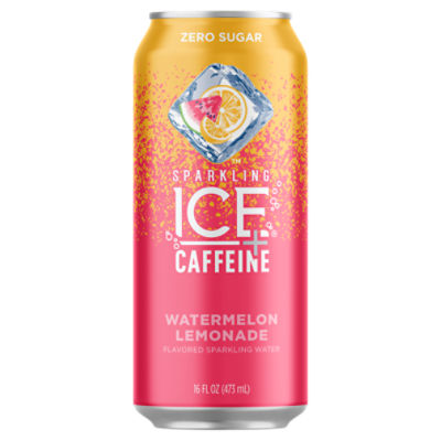 Sparkling Ice +Caffeine Watermelon Lemonade Flavored Sparkling Water, 16 fl oz