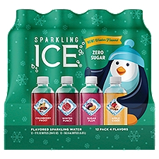 Sparkling Ice Zero Sugar Winter Flavors Flavored Sparkling Water, 17 fl oz, 12 count, 204 Fluid ounce