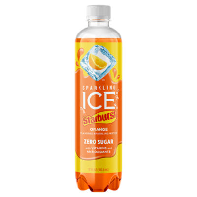 Sparkling Ice Starburst Zero Sugar Orange Flavored Sparkling Water, 17 fl oz