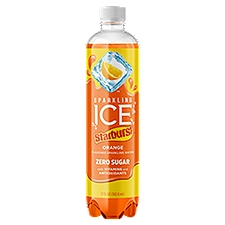 Sparkling Ice Starburst Zero Sugar Orange Flavored Sparkling Water, 17 fl oz