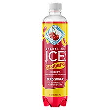 Sparkling Ice Starburst Zero Sugar Cherry Flavored Sparkling Water, 17 fl oz