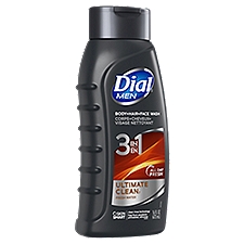 Dial Men 3 in 1 Ultimate Clean Fresh Water, Body+Hair+Face Wash, 16 Fluid ounce