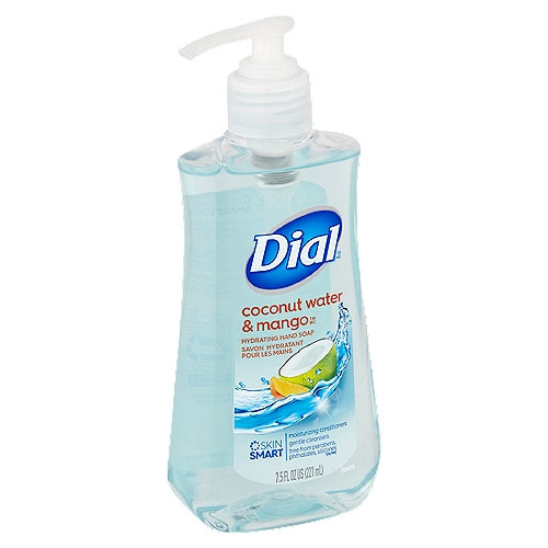 Dial Coconut Water & Mango Hydrating Hand Soap, 7.5 fl oz
Skin Smart formulas from Dial® are created with moisturizing conditioners & gentle cleansers to give you a perfectly balanced clean.