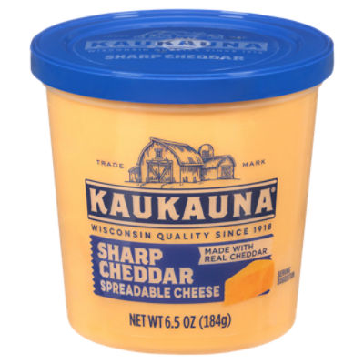 KAUKAUNA Sharp Cheddar Spreadable Cheese, 6.5 oz