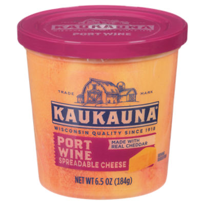 KAUKAUNA Port Wine Spreadable Cheese, 6.5 oz, 6.5 Ounce