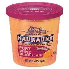 Kaukauna Spreadable Cheddar Cheese, Port Wine, 6.5 Ounce