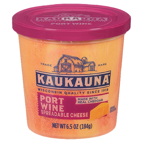 KAUKAUNA Port Wine Spreadable Cheese, 6.5 oz