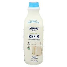 Lifeway Probiotic Organic Plain Unsweetened, Kefir, 32 Fluid ounce