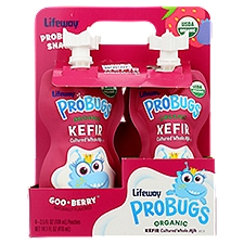 Lifeway Probugs Organic Goo Berry Kefir, 3.5 fl oz, 4 count
