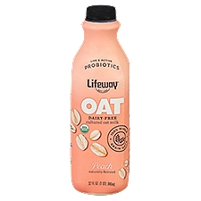 Lifeway Oat Peaches and Cream Cultured, Oat Milk, 32 Fluid ounce