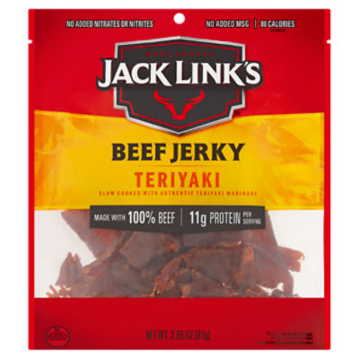 Jack Link's Teriyaki Beef Jerky Meat Snacks, 2.85 oz Price Rite