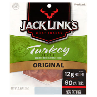 Jack Link's Original Turkey Jerky Meat Snacks, 2.85 oz