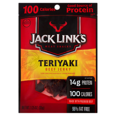 Jack Link's Teriyaki Beef Jerky Meat Snacks, 1.25 oz, 1.25 Ounce
