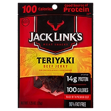 Jack Link's Teriyaki Beef Jerky Meat Snacks, 1.25 oz, 1.25 Ounce