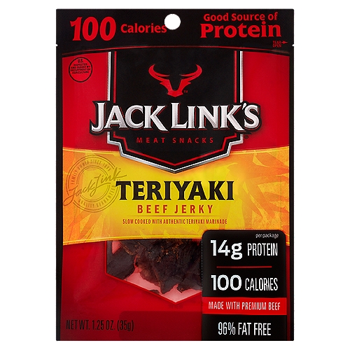 Jack Link's Teriyaki Beef Jerky Meat Snacks, 1.25 oz
Jack Link's Jerky is a nutritious snack and a good source of protein.