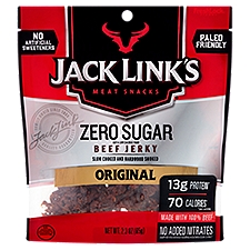 Jack Link's Original Zero Sugar Beef Jerky, 2.3 oz