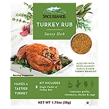 Spice Islands Savory Herb Turkey Rub Kit, 1.75 oz