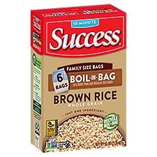 Success Boil-in-Bag Whole Grain Brown Rice Family Size 6 Bags, 907 Gram