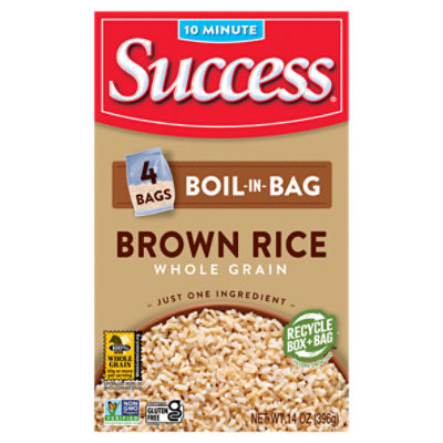 Success BoilinBag Whole Grain Brown Rice 4 Bags Price Rite