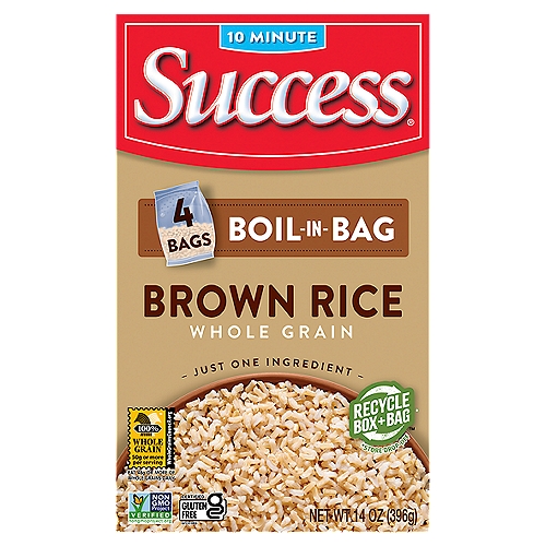 Success 10 Minute Boil-in-Bag Whole Grain Brown Rice, 4 count, 14 oz
