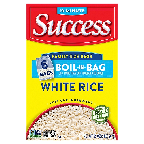 Success Family Size White Rice Boil-in-Bag 6 ea