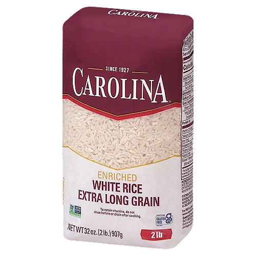 Carolina Extra Long Grain White Rice, Gluten-Free, 2 lb