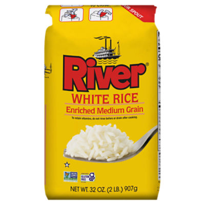 River Enriched Medium Grain White Rice, 32 oz