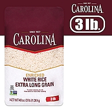 Carolina Enriched Extra Long Grain White Rice 48 oz, 3 Pound