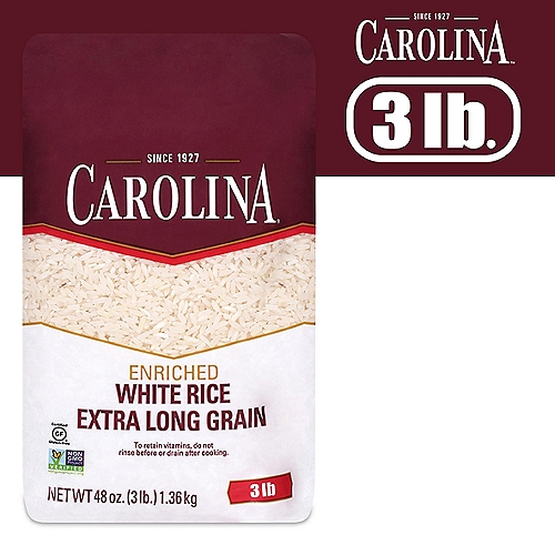 Carolina Enriched Extra Long Grain White Rice 48 oz